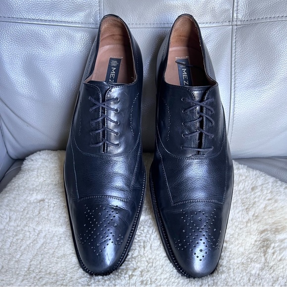 Mezlan Leather Shoes Sz 11.5 M Black Oxford Made in Spain Business Classic Chic main image 15